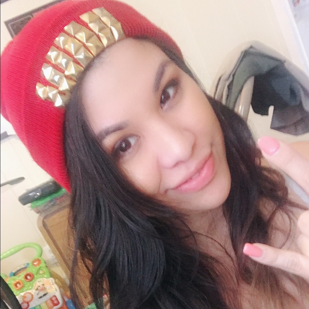 Red studded beanies!!!
